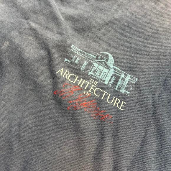 Y2K Sun Faded Architecture Graphic T-Shirt - Picture 5 of 8